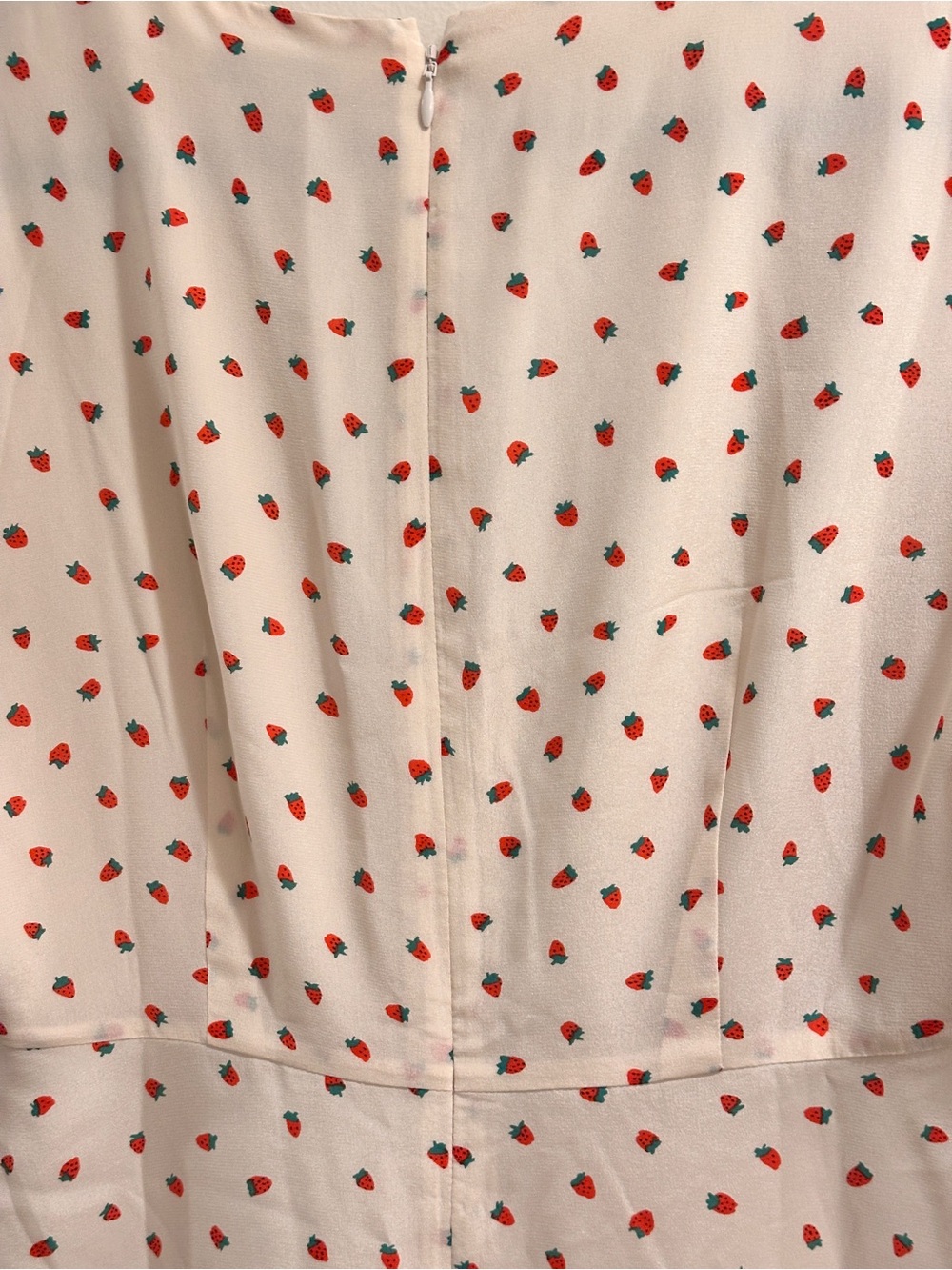 Madewell Strawberry Print Mini Dress Size 10 NWOT Look Cream Puff Sleeves - Picture 15 of 15